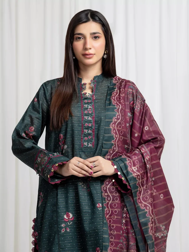Printed Zari Lawn Suit
