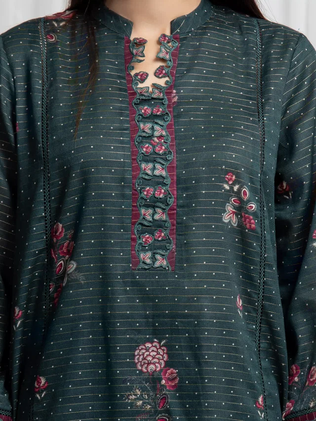 Printed Zari Lawn Suit