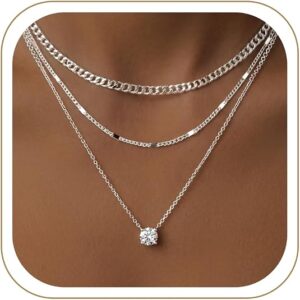 WomenGifts Layered Gold Necklaces for Women