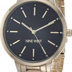 Nine West Women's Crystal Accented Bracelet Watch