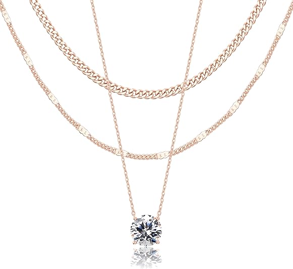 WomenGifts Layered Gold Necklaces for Women