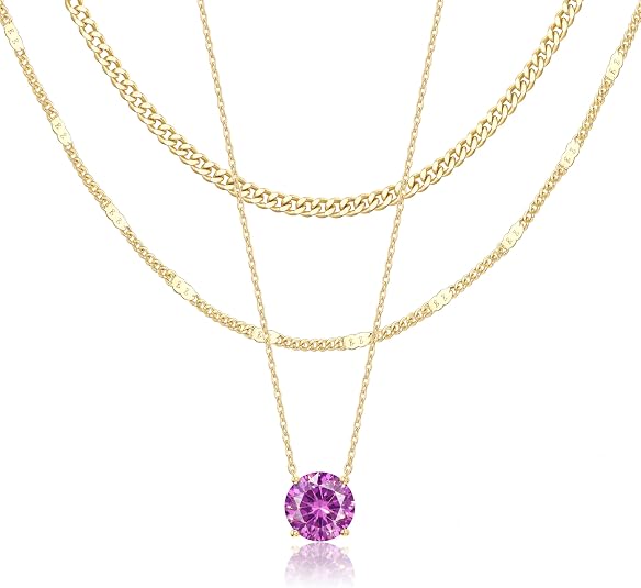 WomenGifts Layered Gold Necklaces for Women