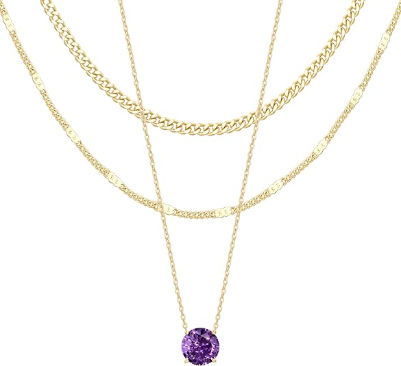 WomenGifts Layered Gold Necklaces for Women