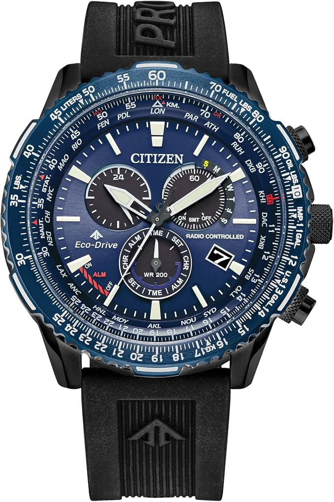 Black Bracelet & Blue Dial